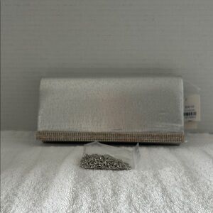 Elegant Silver Clutch(Envelope) with chain strap. New.